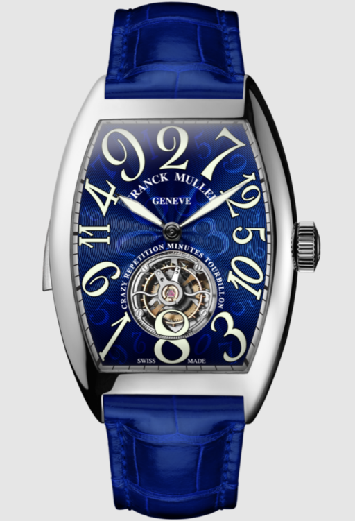 Buy Franck Muller Cintree Curvex Crazy Hours Repetition Minutes Tourbillon Replica Watch for sale Cheap Price 7886 RM T CH Blue